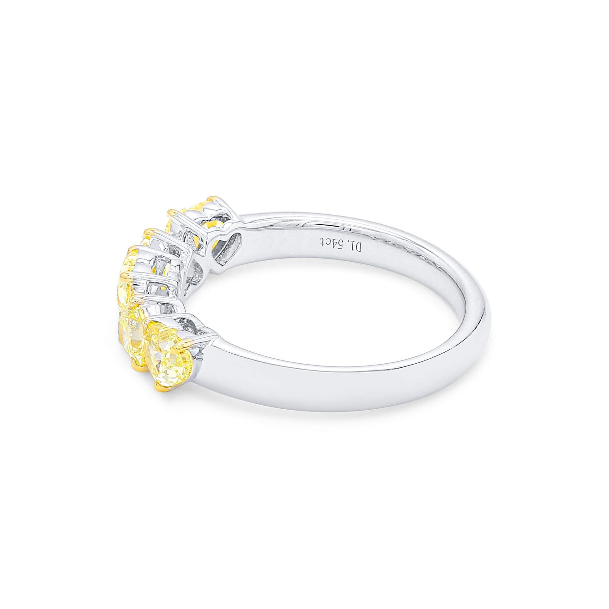 Fancy Yellow Diamond Ring, 1.54 Ct. TW, Heart shape
