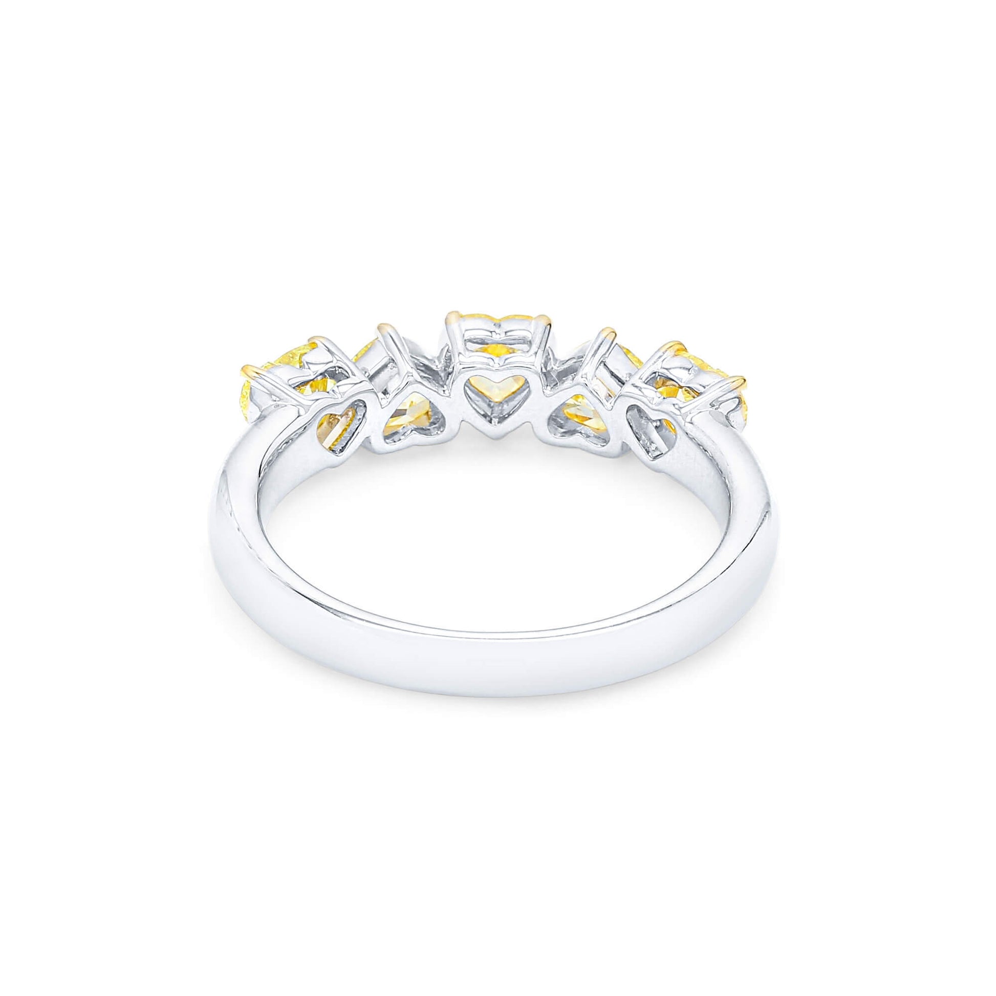 Fancy Yellow Diamond Ring, 1.54 Ct. TW, Heart shape