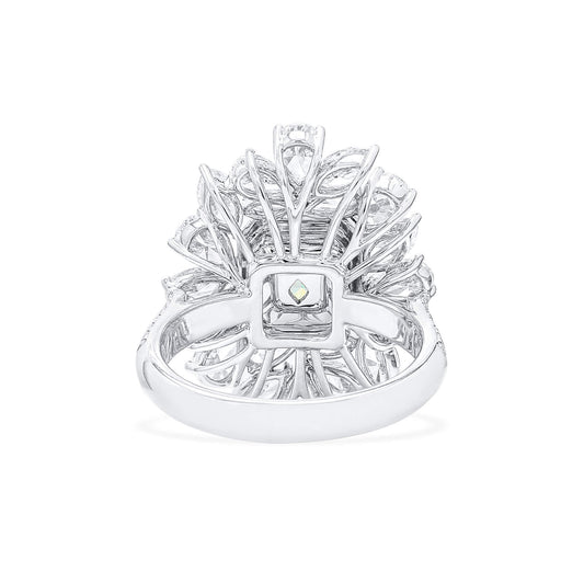 Fancy Yellow Green Diamond Ring, 4.59 Ct. TW, Radiant shape, GIA Certified
