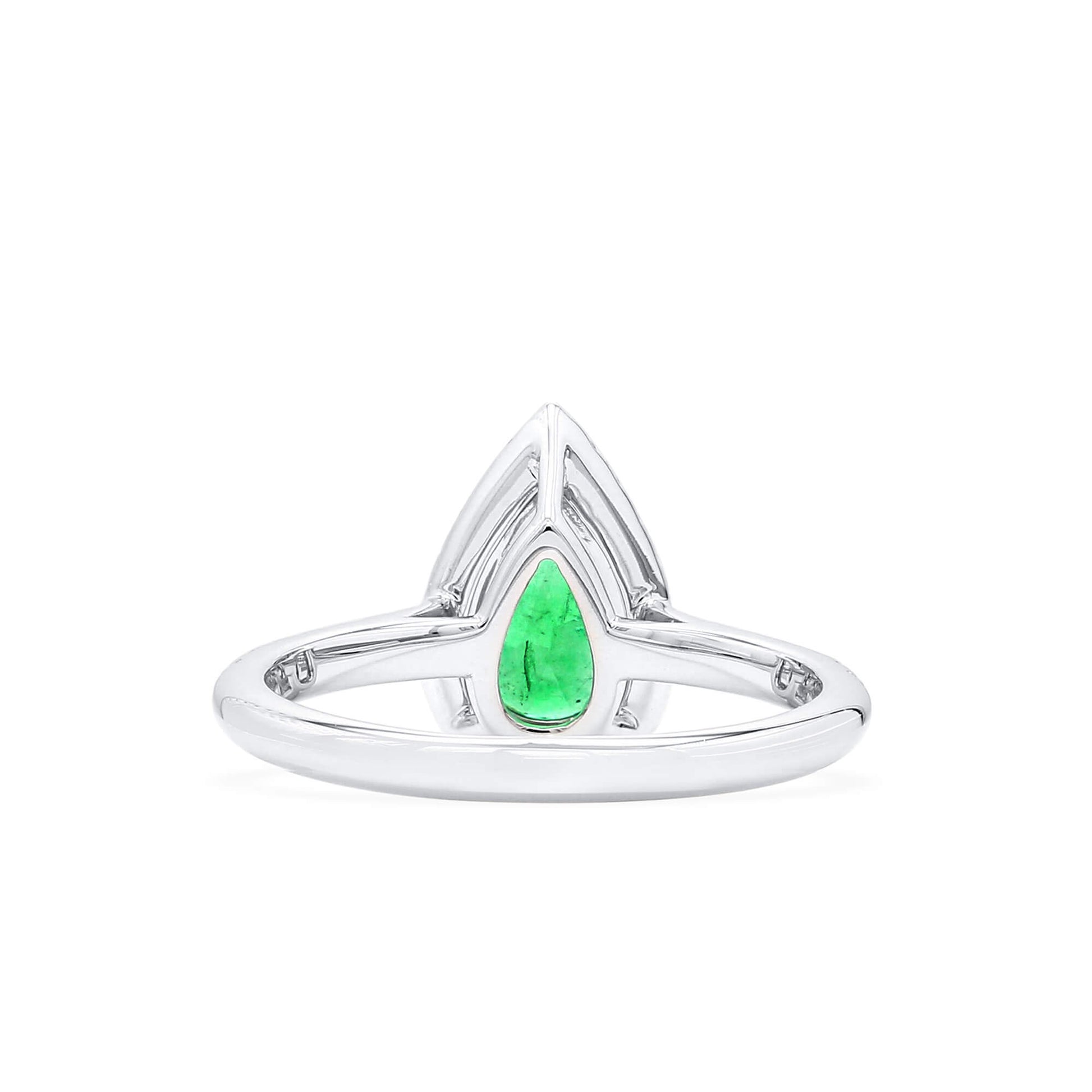 Green emerald and diamond ring, 0.83 CT. (1.11 CT. TW), G2106160431