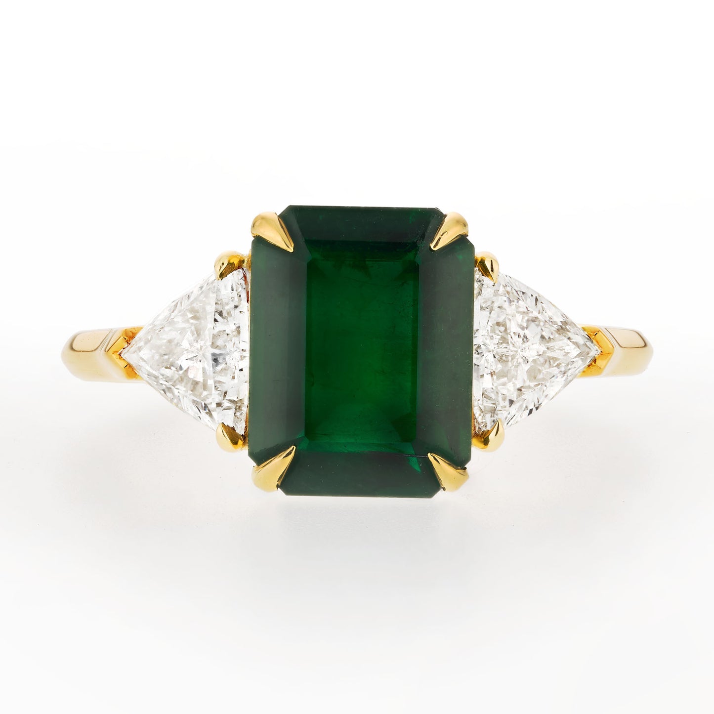 Green Emerald And Diamond Ring, 2.31 Ct. (3.28 Ct. TW), GRS2022-058208