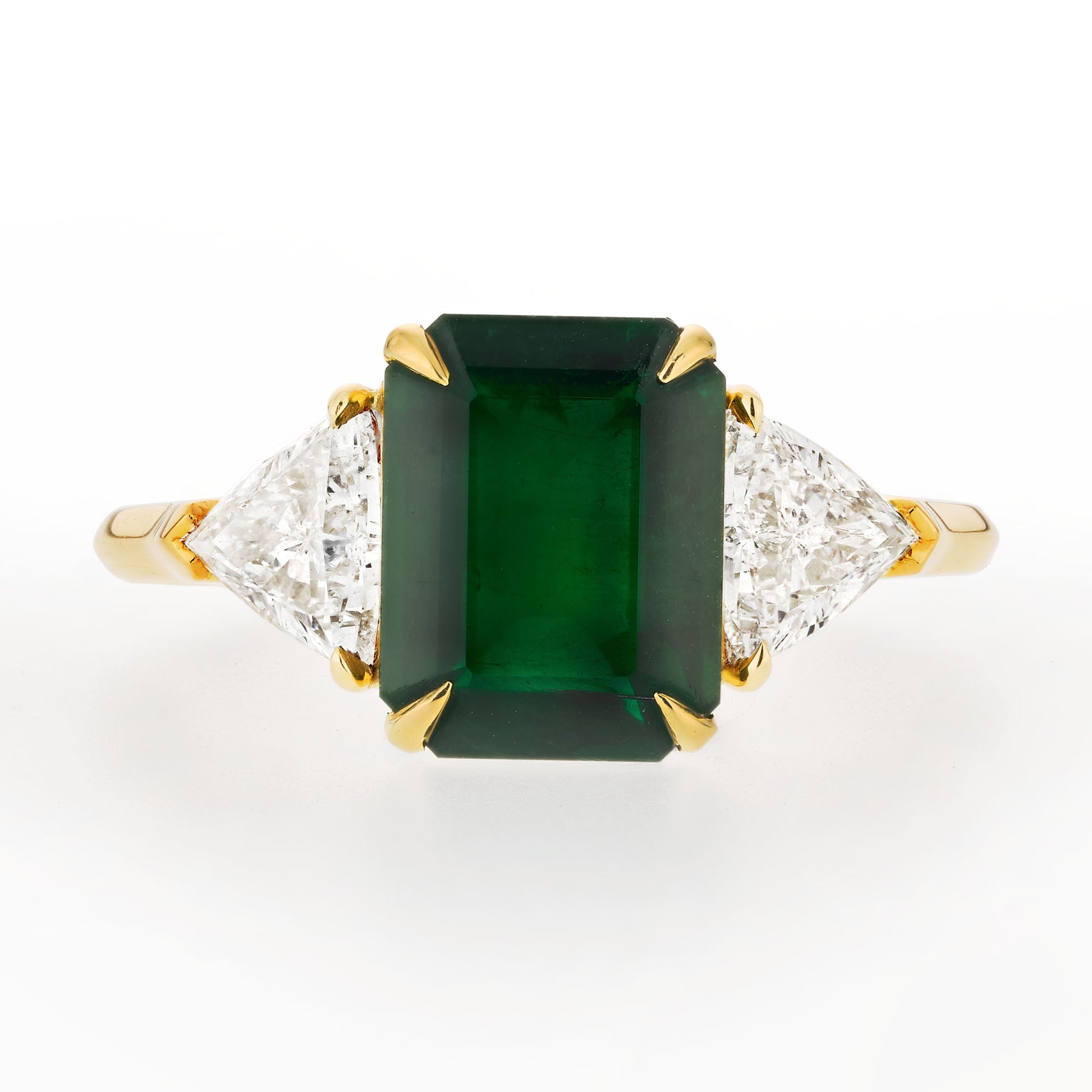 Green Emerald And Diamond Ring, 2.31 Ct. (3.28 Ct. TW), GRS2022-058208
