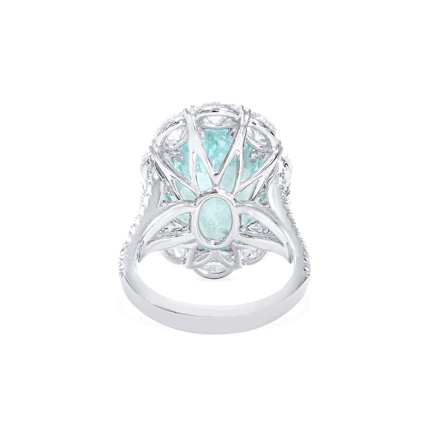 Greenish-Blue Diamond Ring, 12.40 Ct. TW, Oval shape, GRS Certified