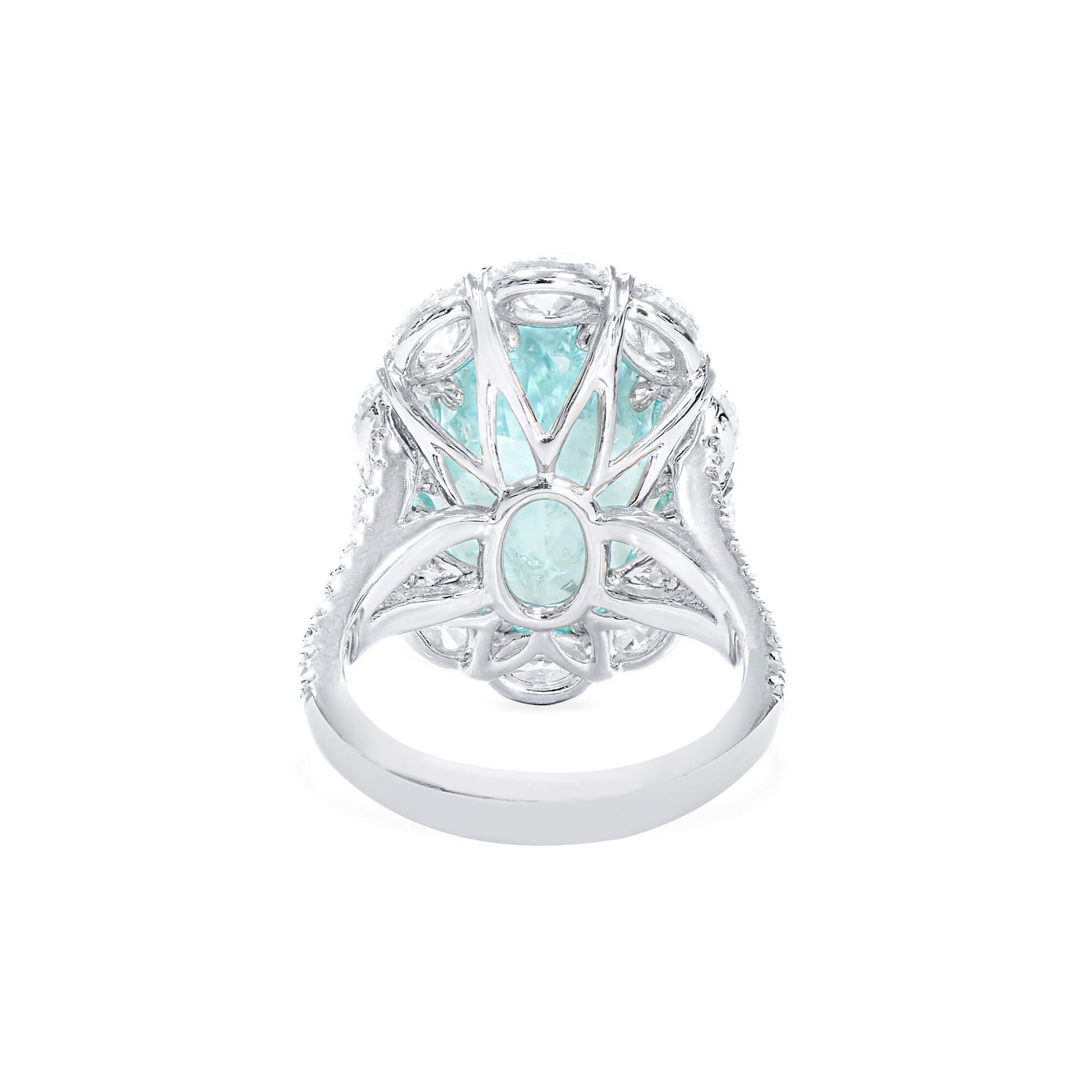 Greenish-Blue Diamond Ring, 12.40 Ct. TW, Oval shape, GRS Certified