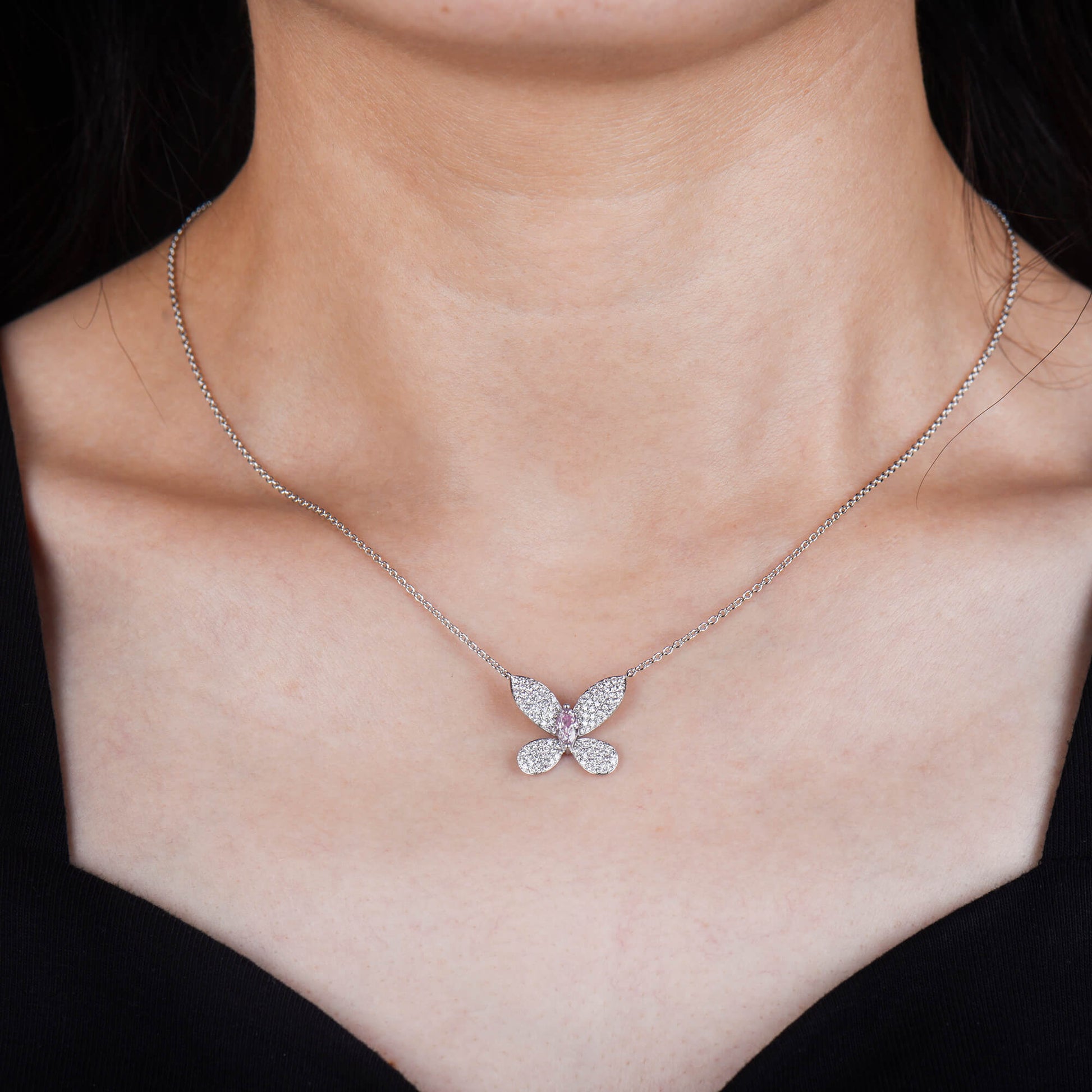 Light Pink Diamond Pendant, 0.77 Ct. TW, Marquise shape, GIA Certified