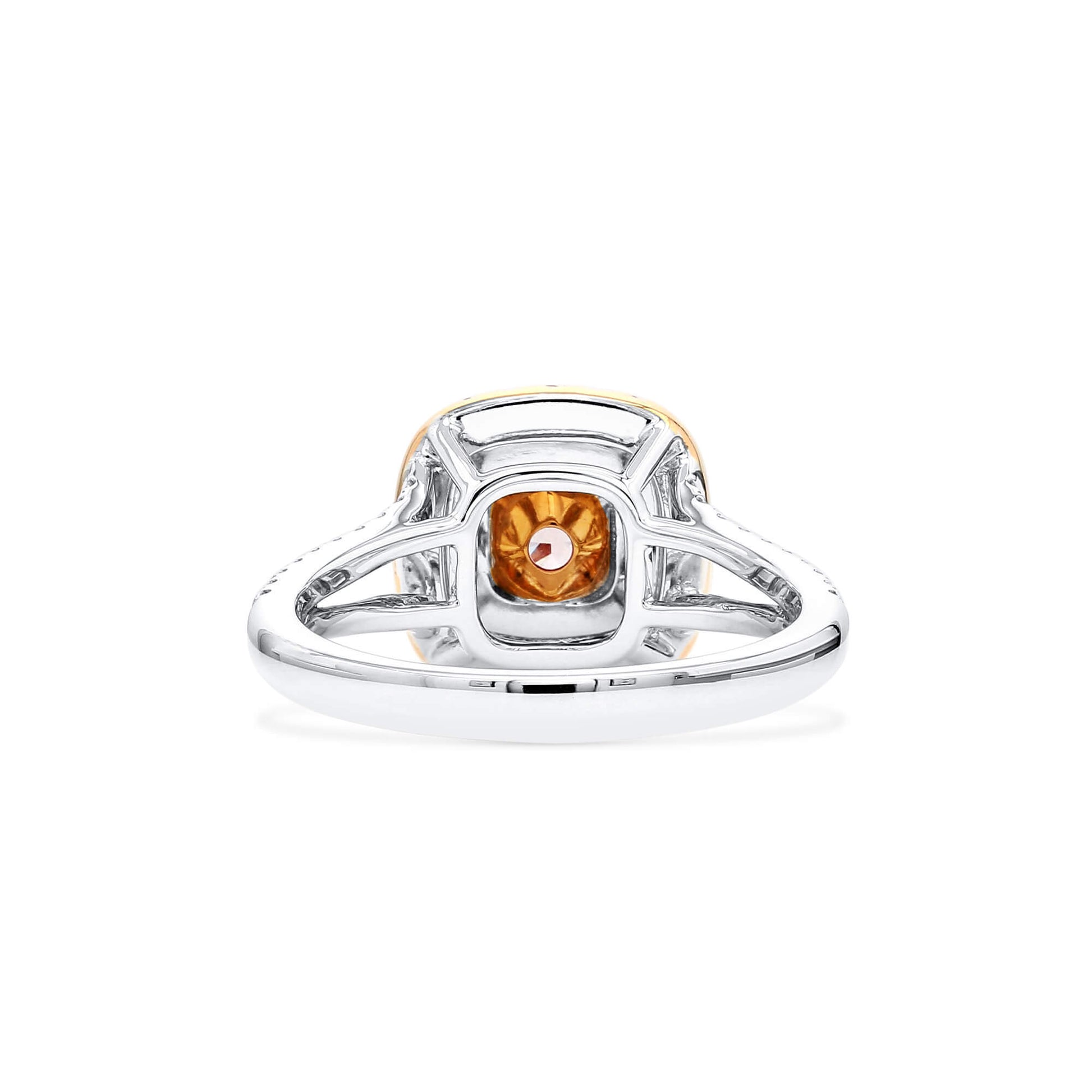 Light Pink Diamond Ring, 1.07 Ct. TW, Cushion shape, GIA Certified