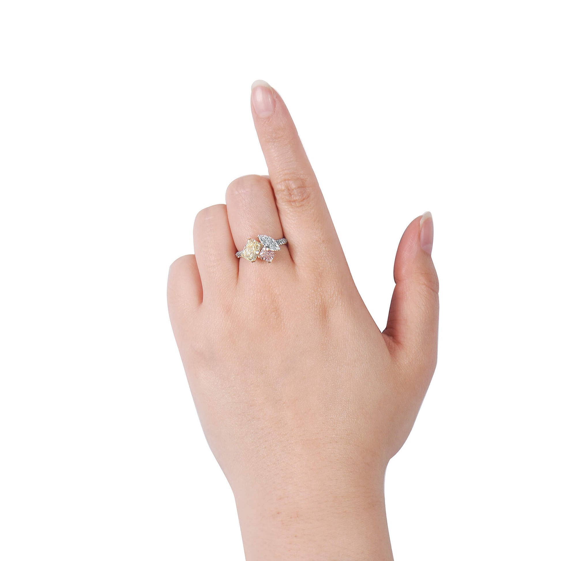 Light Pink Diamond Ring, 2.64 Ct. TW, MIX shape, GIA Certified