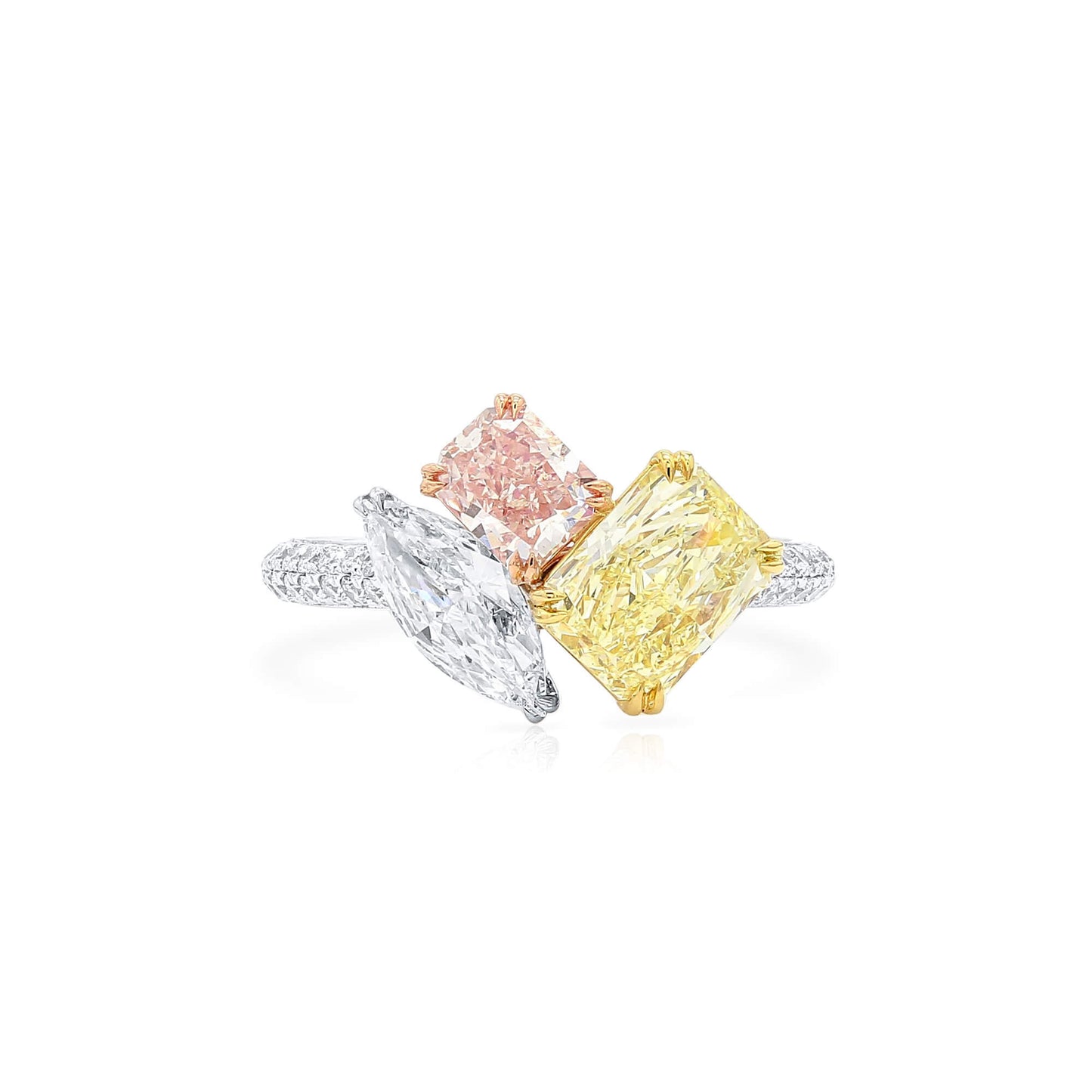 Light Pink Diamond Ring, 2.64 Ct. TW, MIX shape, GIA Certified