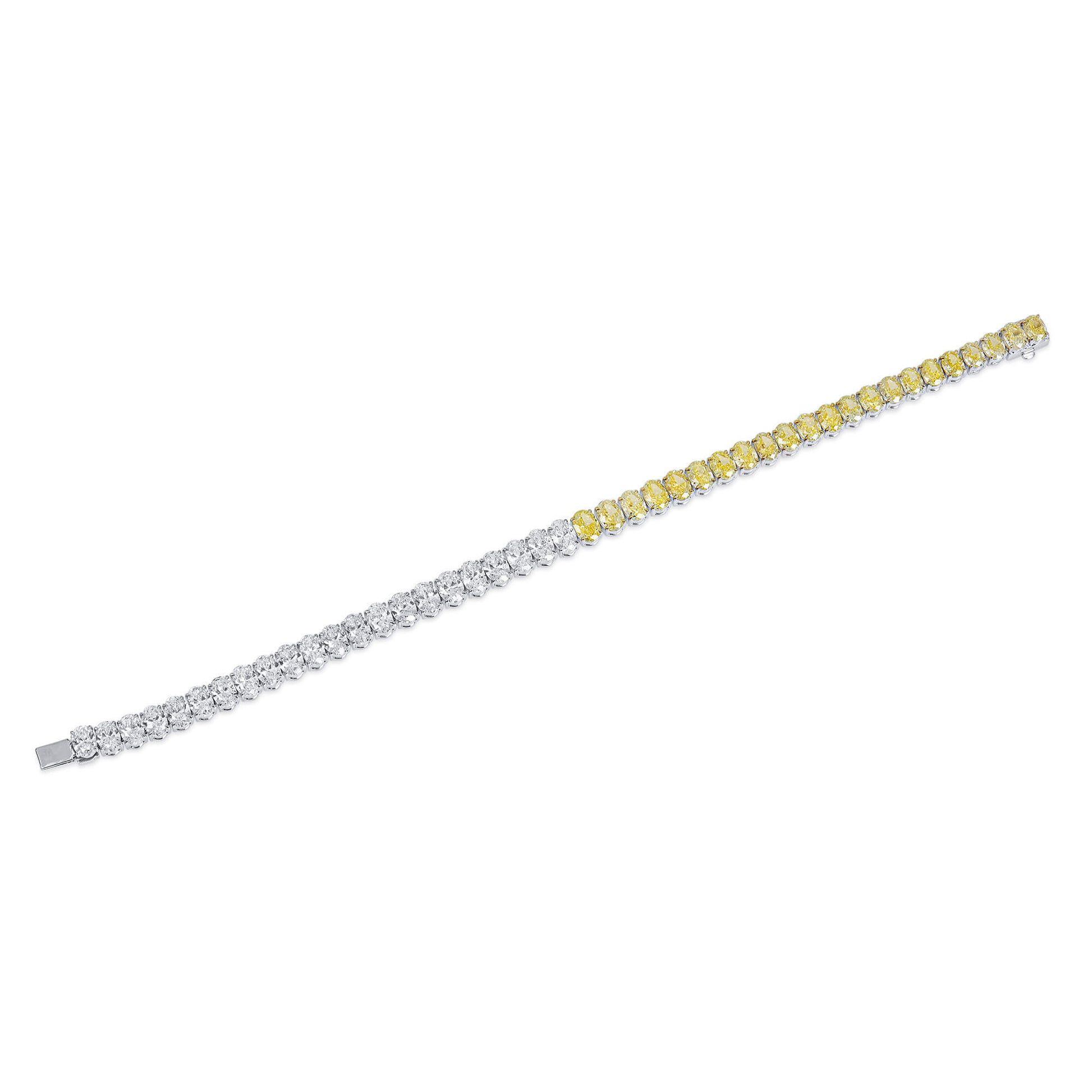 Multicolor Diamond Bracelet, 15.21 Ct. TW, Oval shape