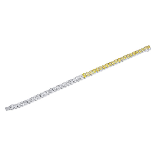 Multicolor Diamond Bracelet, 15.21 Ct. TW, Oval shape
