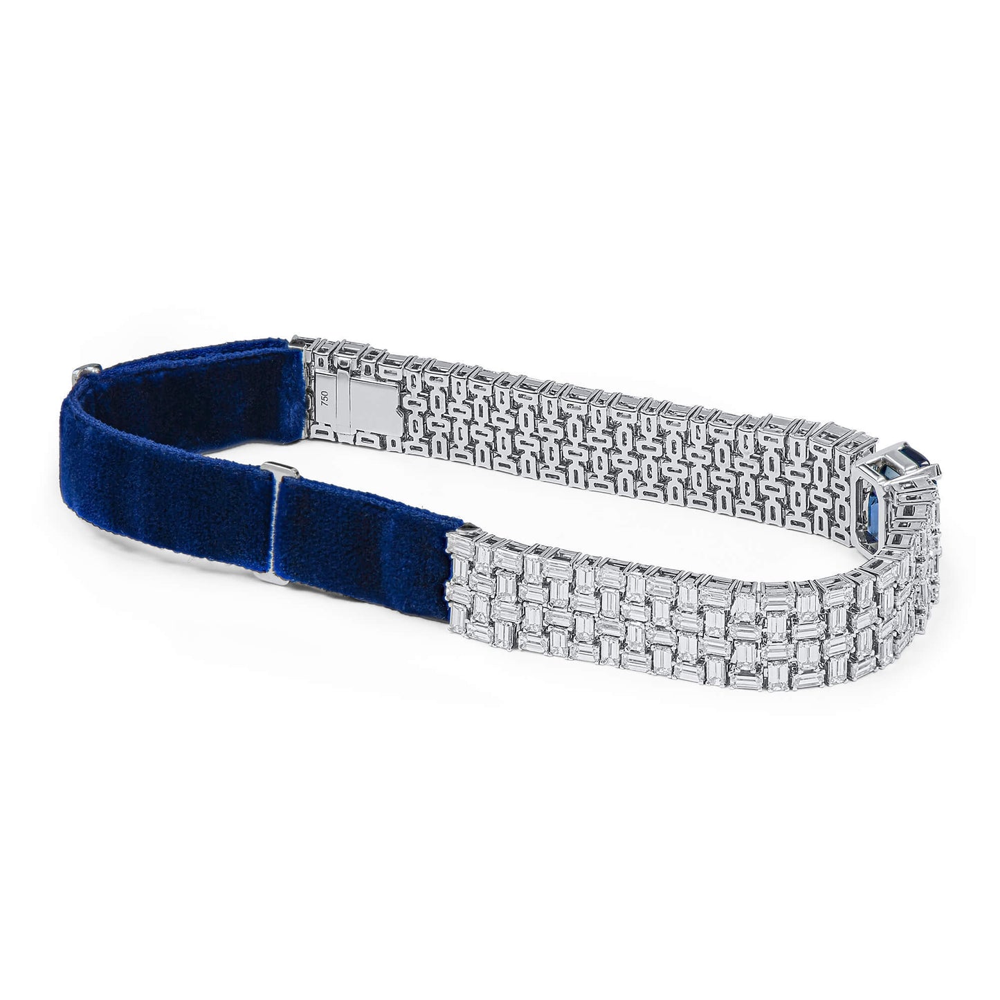 Natural Blue Burma Sapphire And Diamond Bracelet, 63.89 Ct. TW, SSEF Certified, unheated
