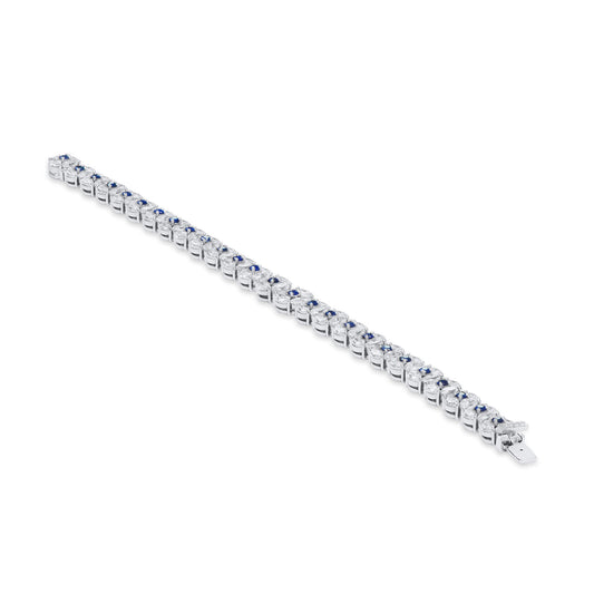 Natural Blue Sapphire Bracelet, 10.84 Ct. TW