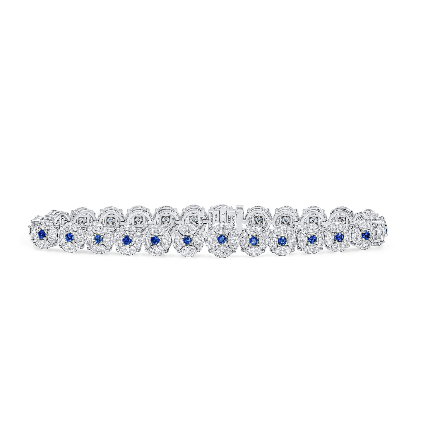 Natural Blue Sapphire Bracelet, 10.84 Ct. TW