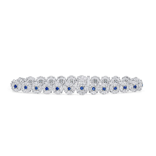 Natural Blue Sapphire Bracelet, 10.84 Ct. TW