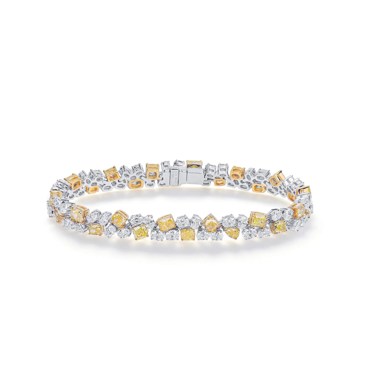 Natural Fancy Yellow Diamond Bracelet, 18K White & Yellow Gold, 12.21 Ct. TW
