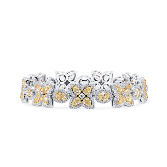 Fancy Yellow Diamond Bracelet, 20.71 Ct. TW, Pear shape