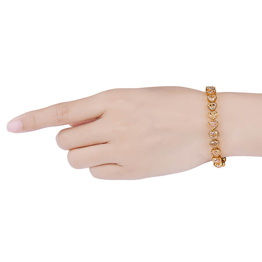 Fancy Yellow Diamond Bracelet, 26.97 Ct. TW, Heart shape