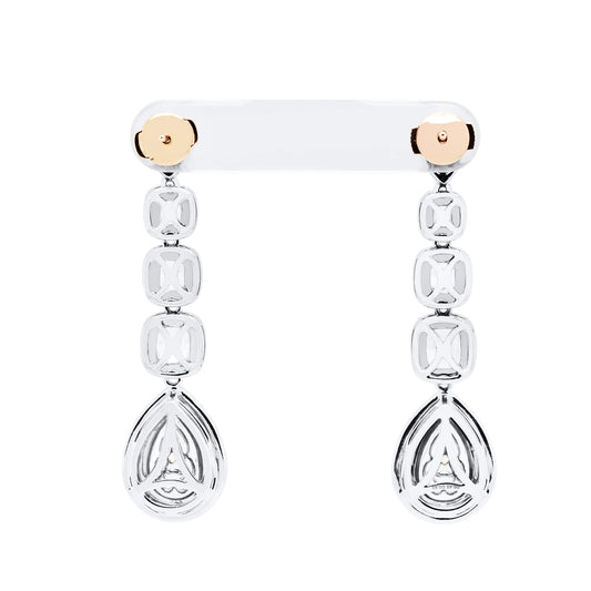 Fancy Yellow Diamond Earrings, 7.33 Ct. TW, Pear shape