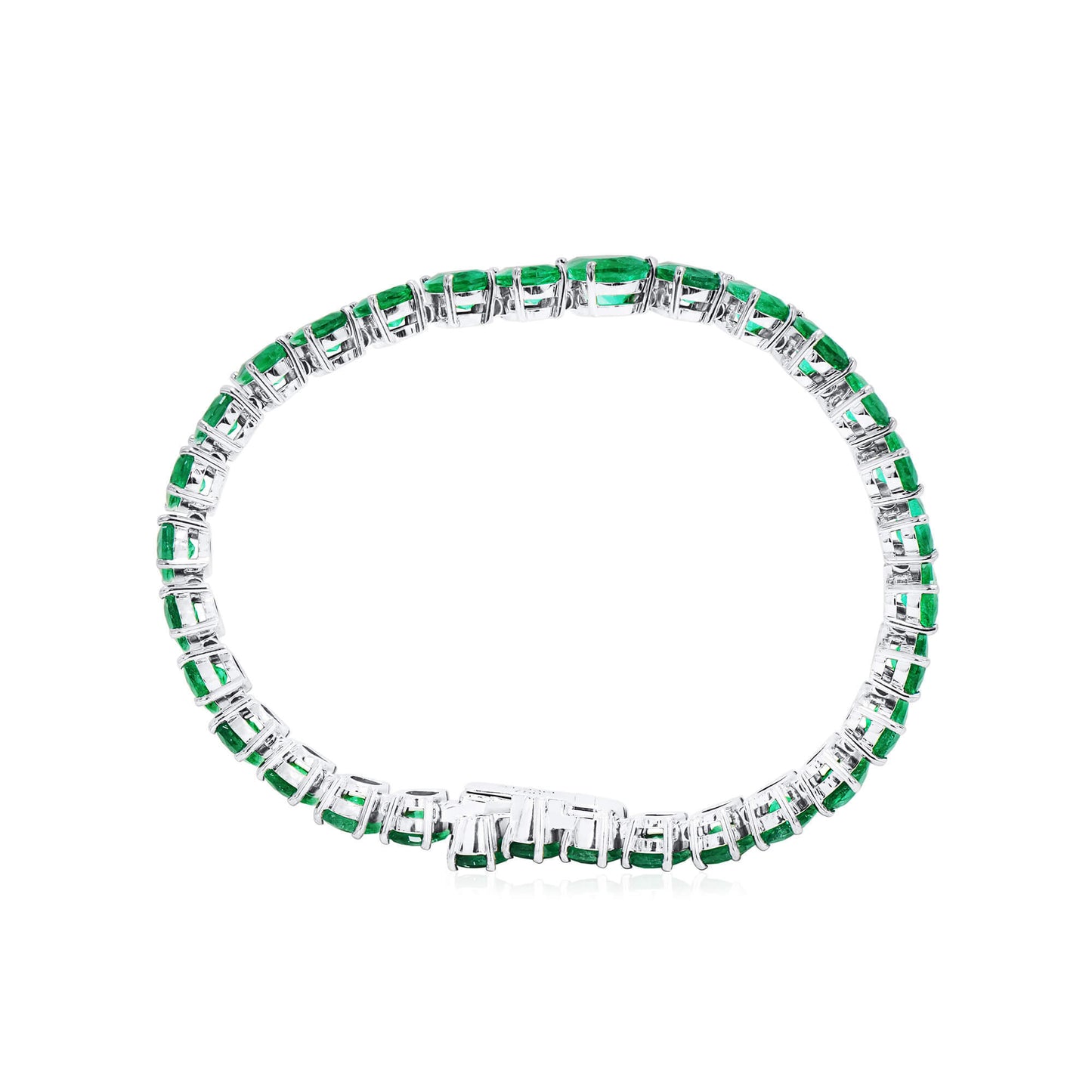 Natural Green Emerald Bracelet, 21.23 Ct. TW, Pear shape, GRS Certified