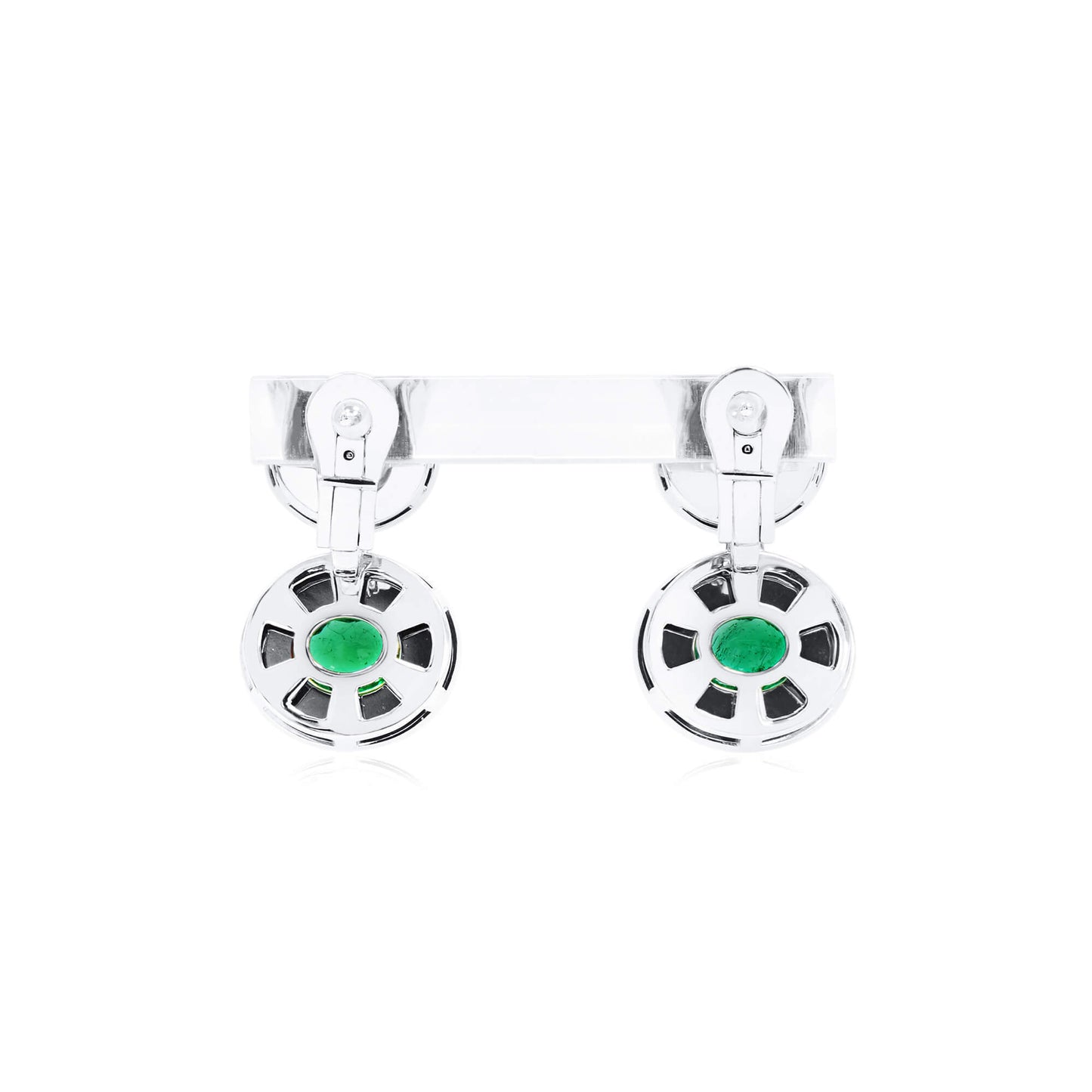Green Emerald Earrings, 2.40 Ct. TW