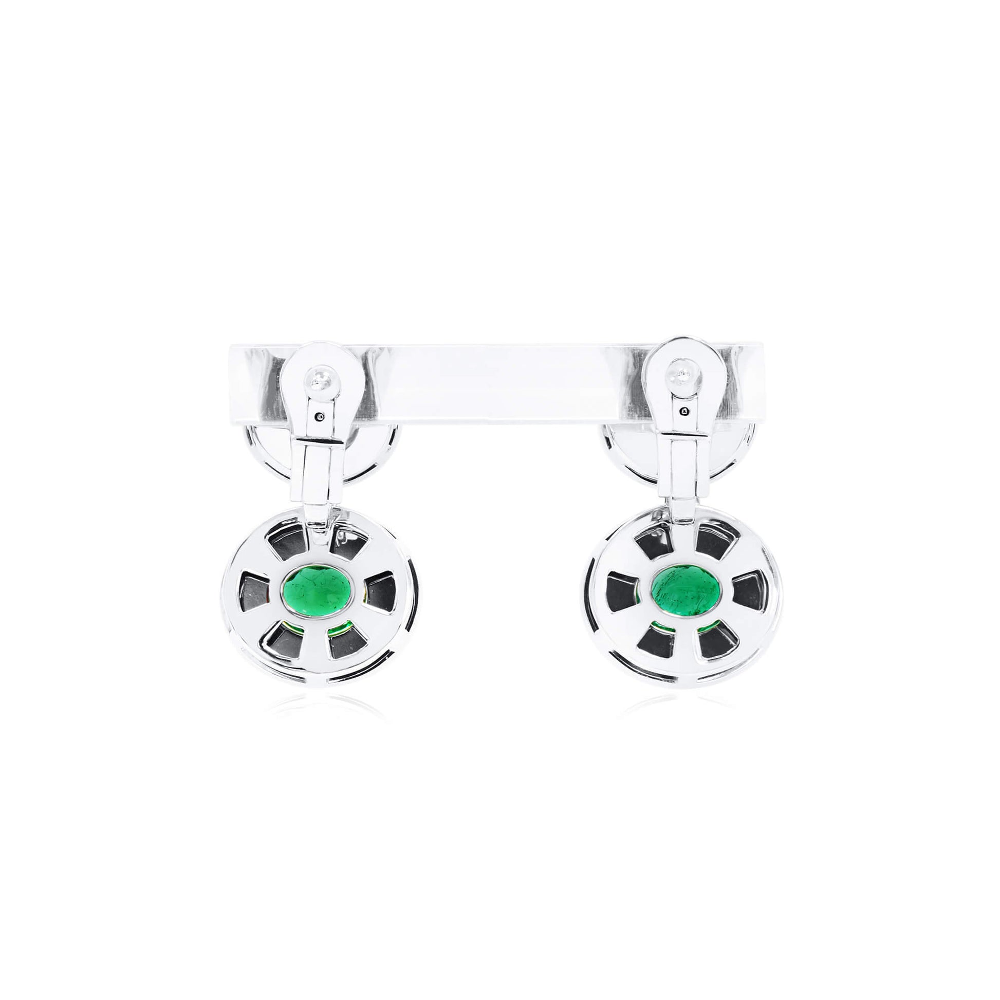 Green Emerald Earrings, 2.40 Ct. TW