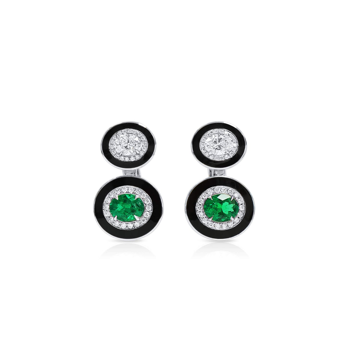 Green Emerald Earrings, 2.40 Ct. TW