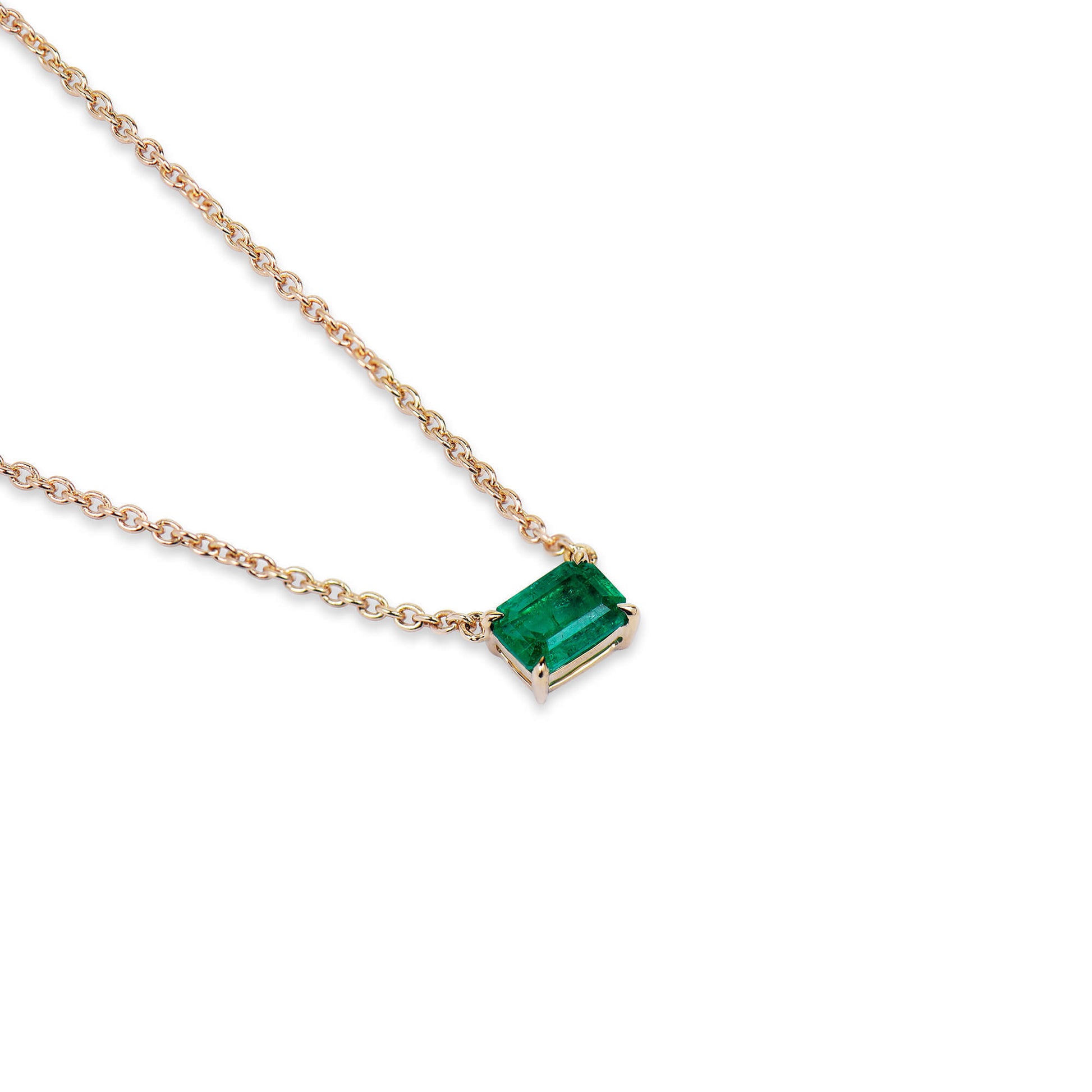Natural Green Emerald Pendant, 0.52 Ct. TW