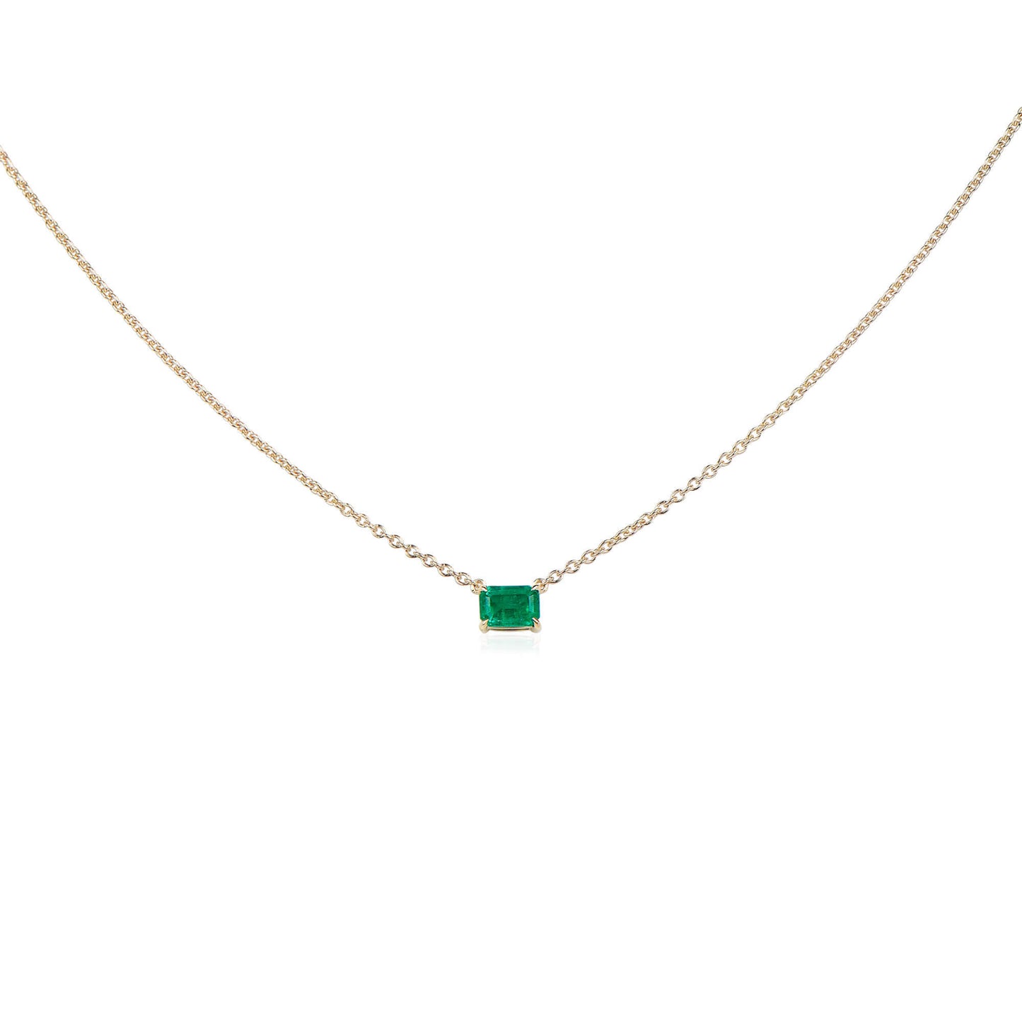 Natural Green Emerald Pendant, 0.52 Ct. TW