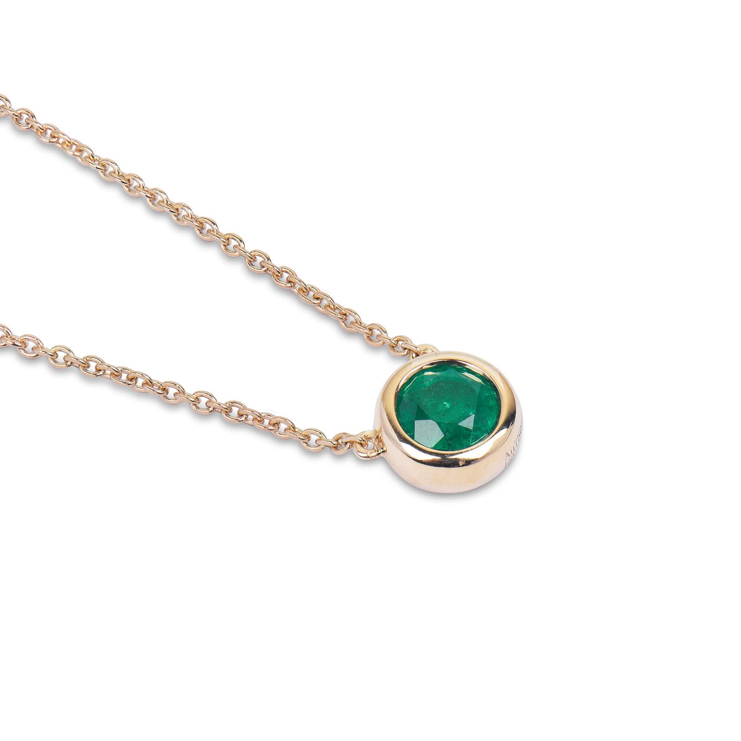 Natural Green Emerald Pendant, 0.57 Ct. TW