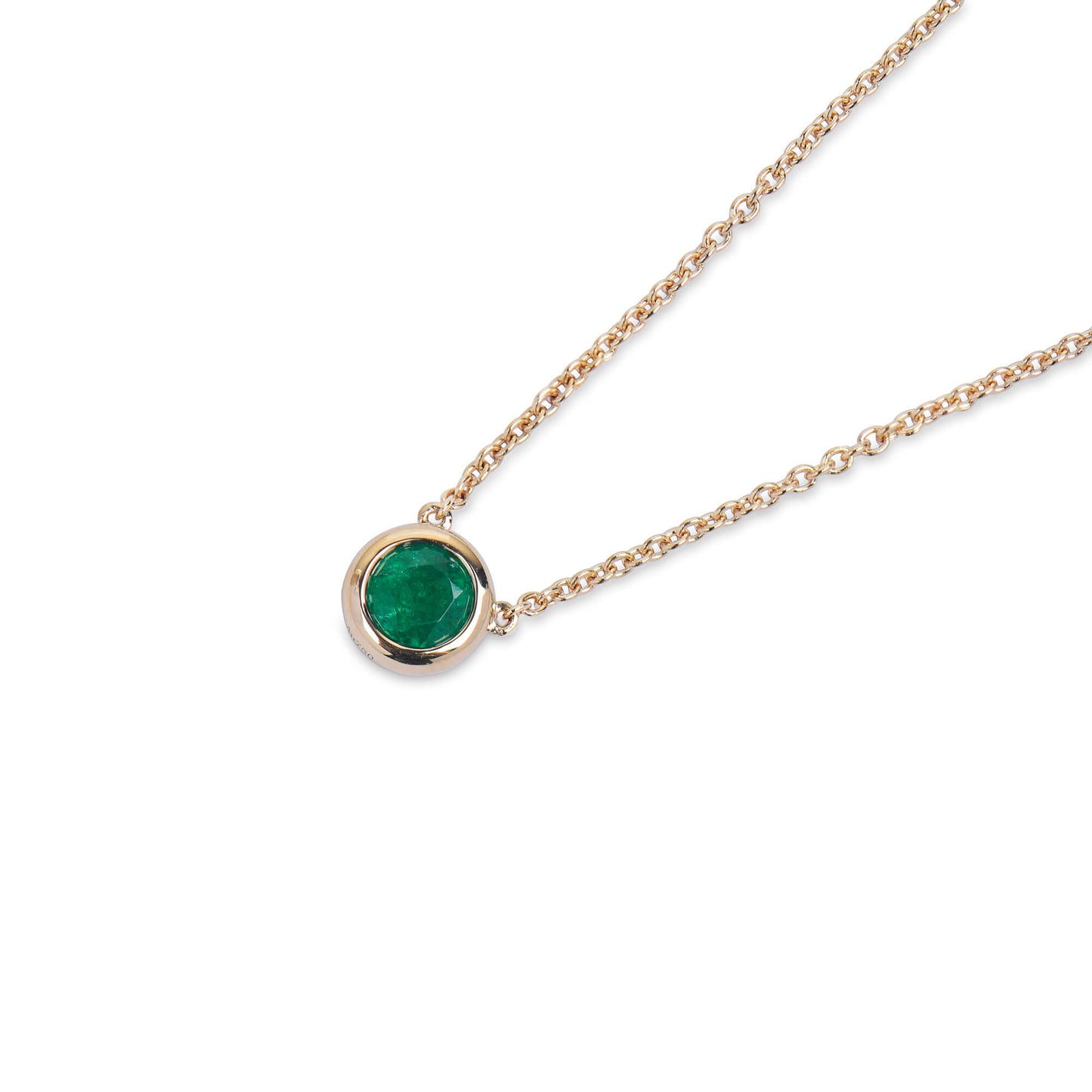 Natural Green Emerald Pendant, 0.57 Ct. TW