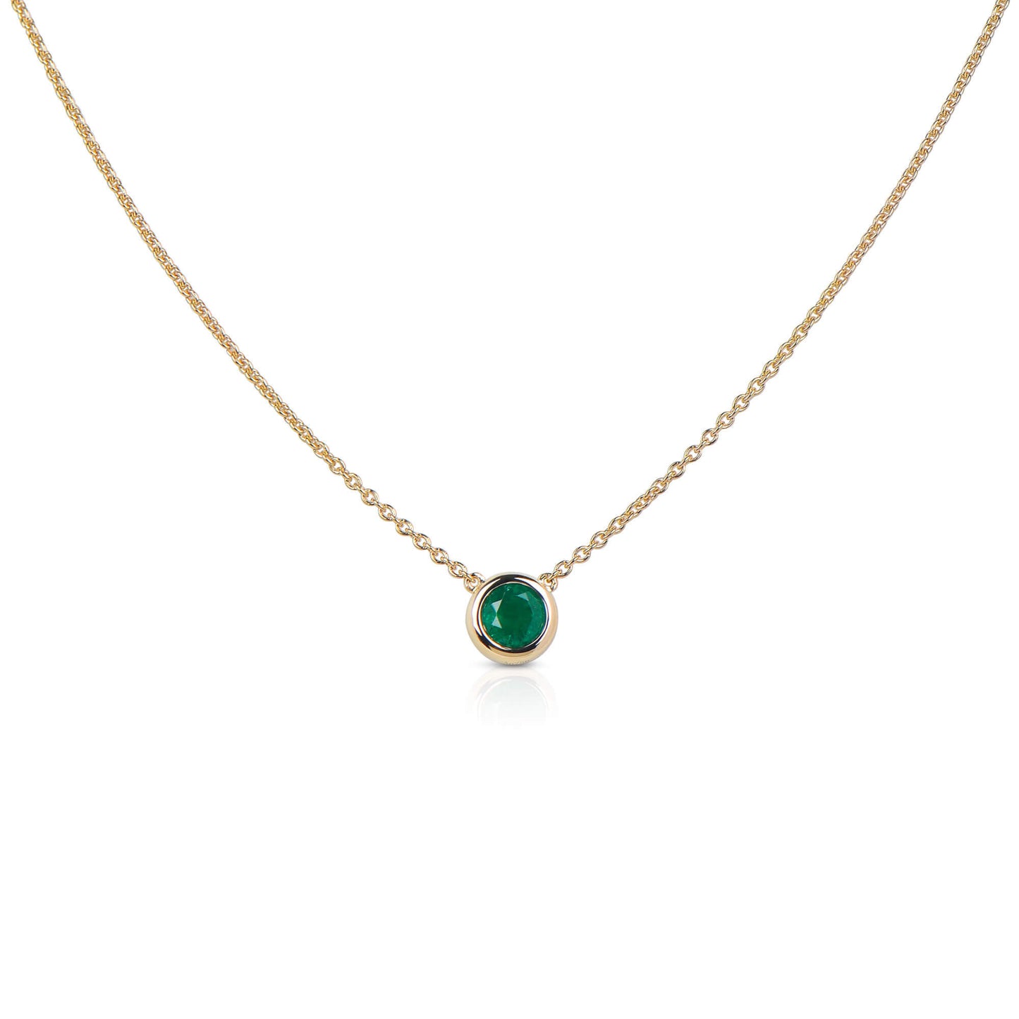 Natural Green Emerald Pendant, 0.57 Ct. TW