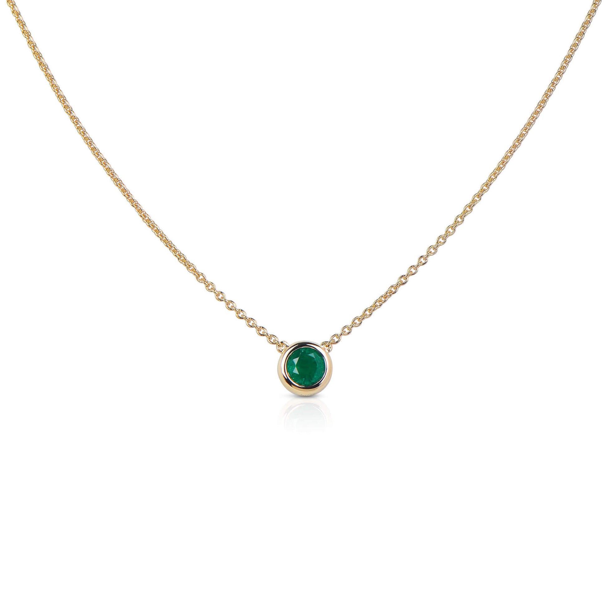 Natural Green Emerald Pendant, 0.57 Ct. TW