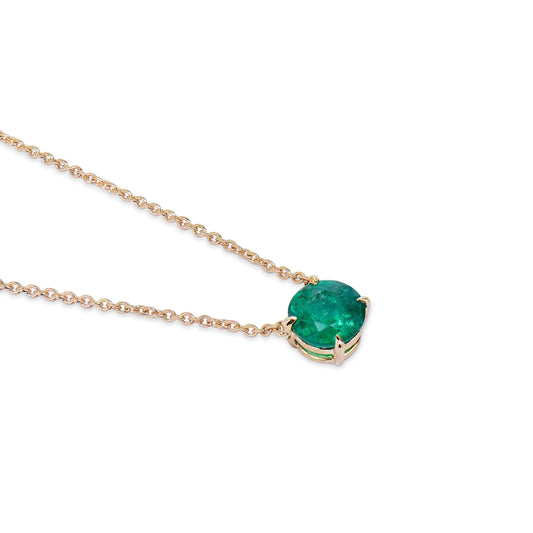 Natural Green Emerald Pendant, 1.22 Ct. TW