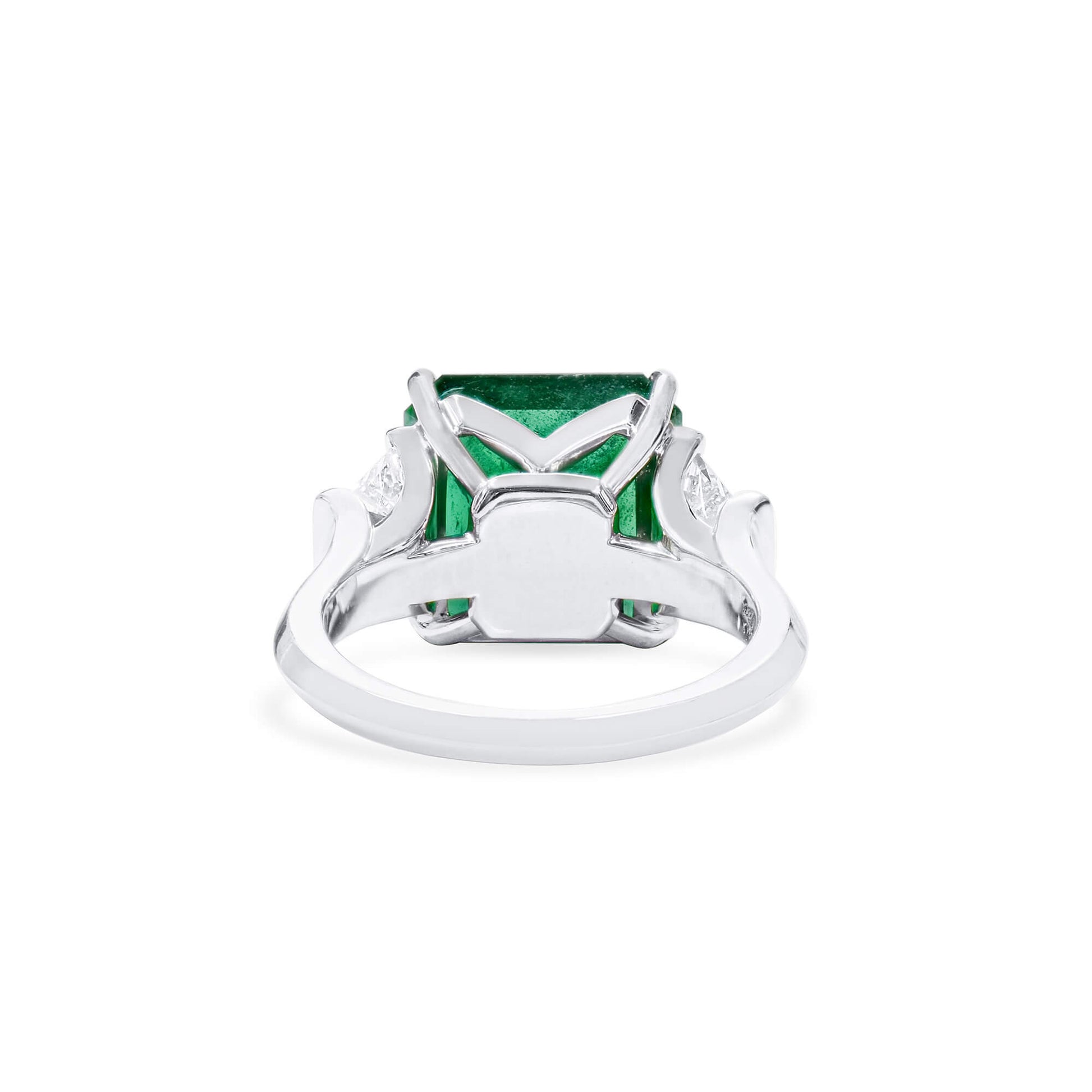 Natural Green Zambia Emerald Ring, 8.56 Ct. TW, Radiant shape, GRS Certified