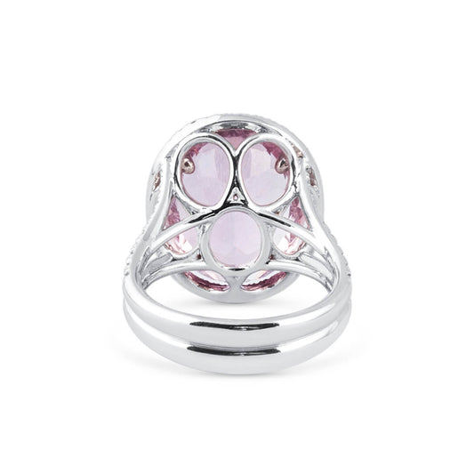 Natural Pink Morganite Ring, 11.96 Ct. TW, Oval shape IGL Certified