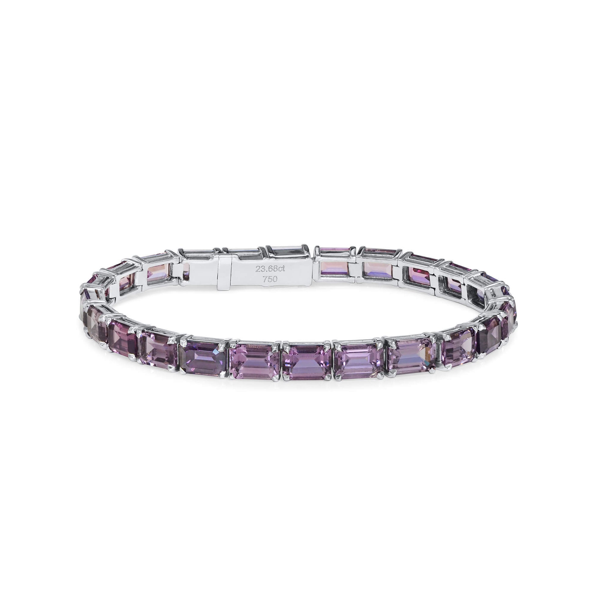 Natural Purple Spinel Bracelet, 23.68 Carat, Unheated