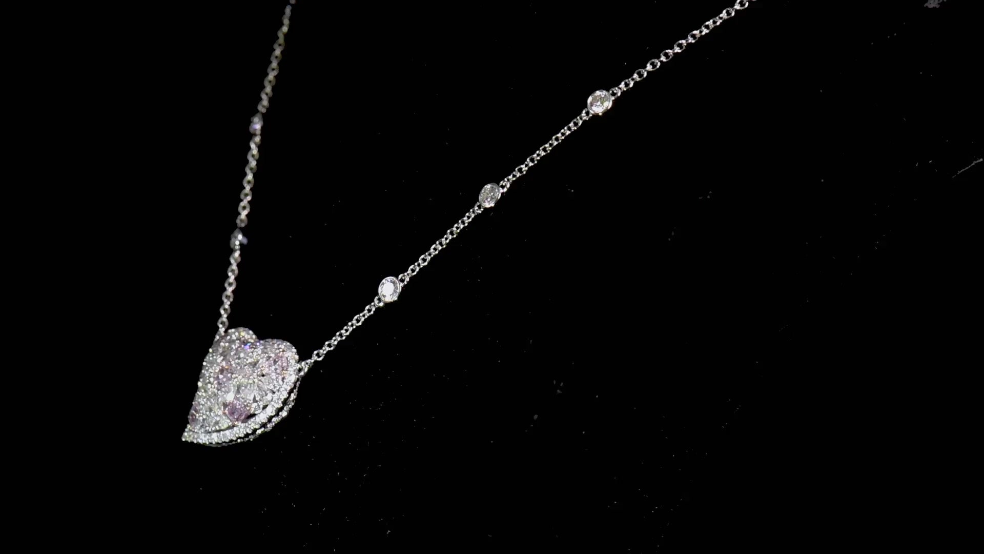 Very Light Pink Diamond Pendant, 4.70 Ct. TW, MIX shape