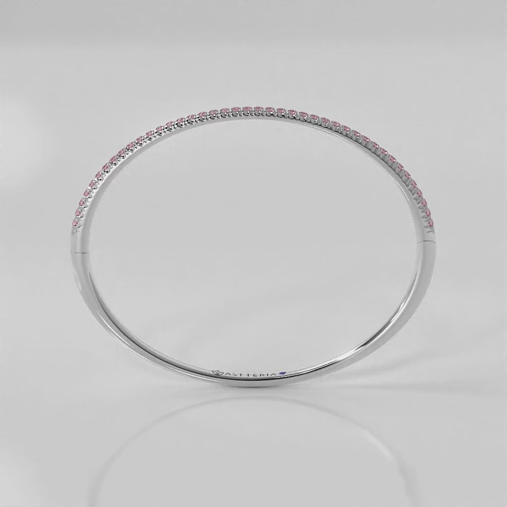 Centuria™ Bangle with Half Pavé pink sapphire