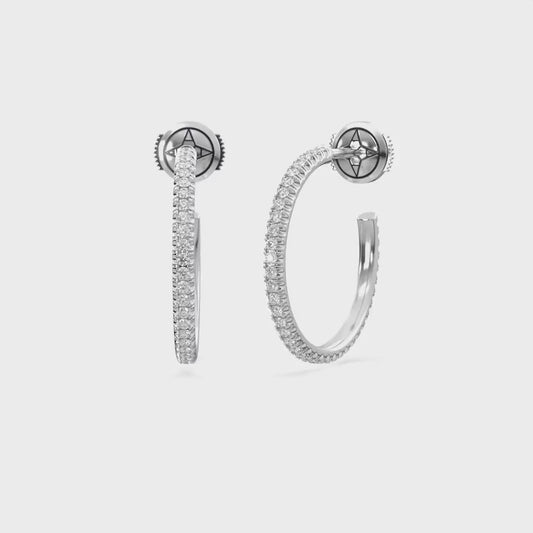 14K white gold, 18K white gold
