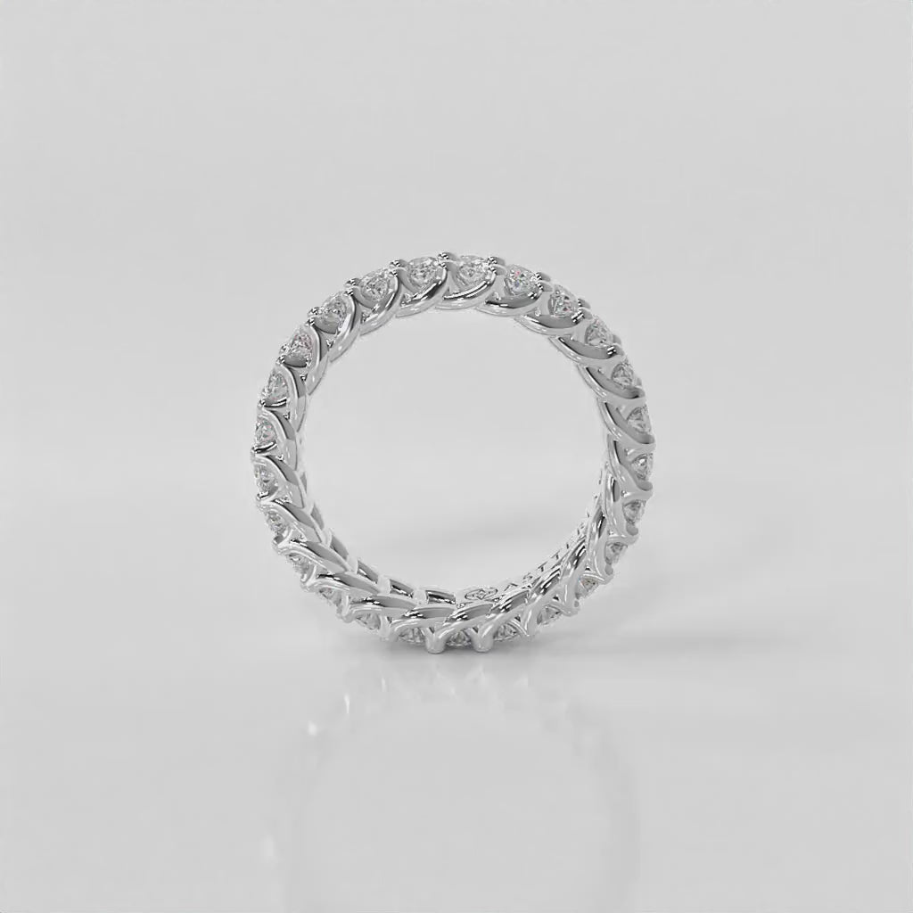 14K white gold, 18K white gold