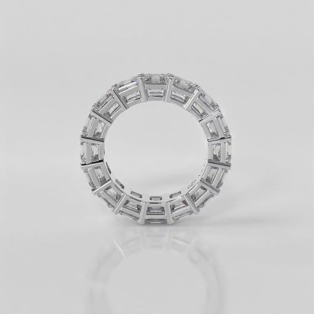 Majestic Assher cut eternity ring, X-Large, 8.0 ct. (Approx.)
