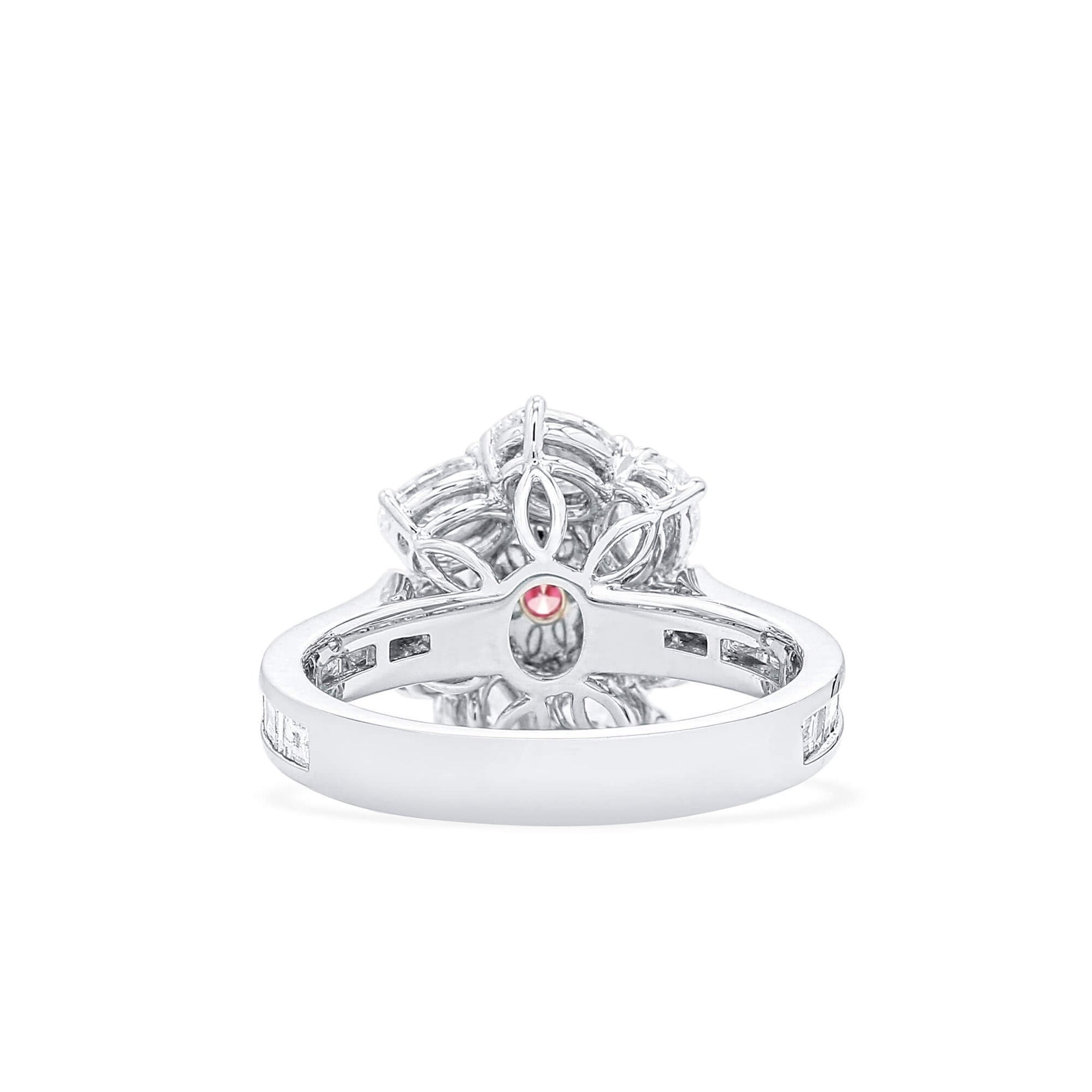 Very Light Pink Diamond Ring, 2.71 Ct. TW, Oval shape, GIA Certified