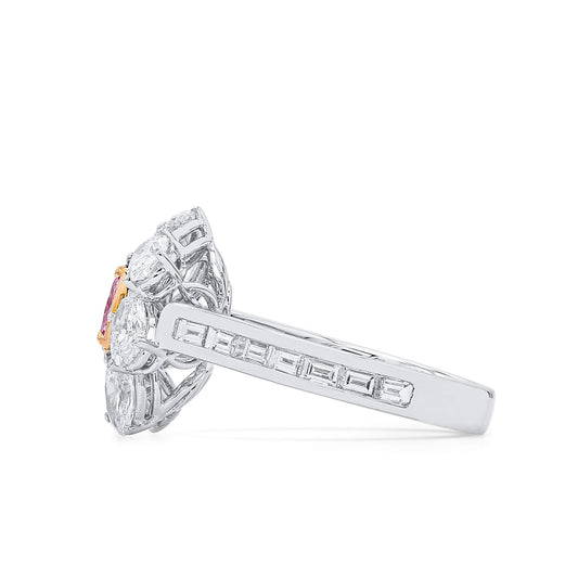 Very Light Pink Diamond Ring, 2.80 Ct. TW, Oval shape, GIA Certified