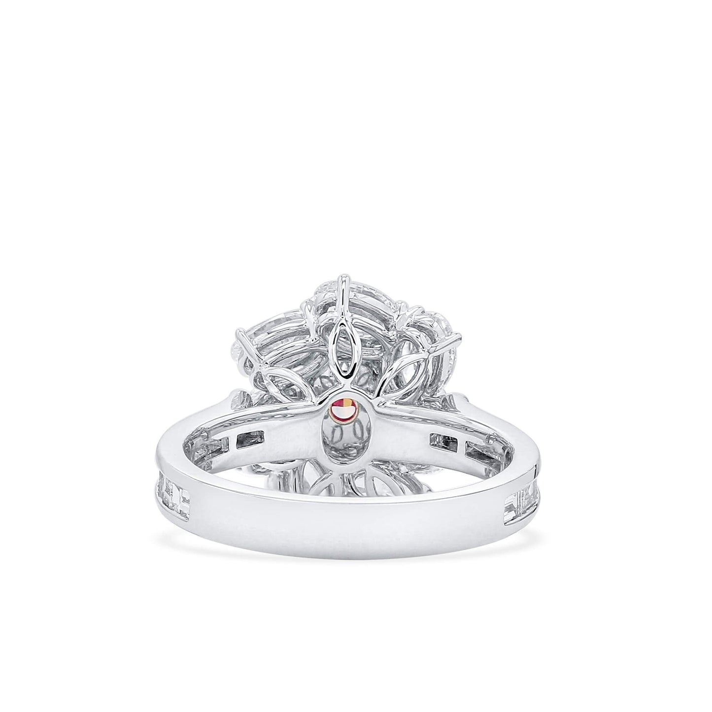Very Light Pink Diamond Ring, 2.80 Ct. TW, Oval shape, GIA Certified