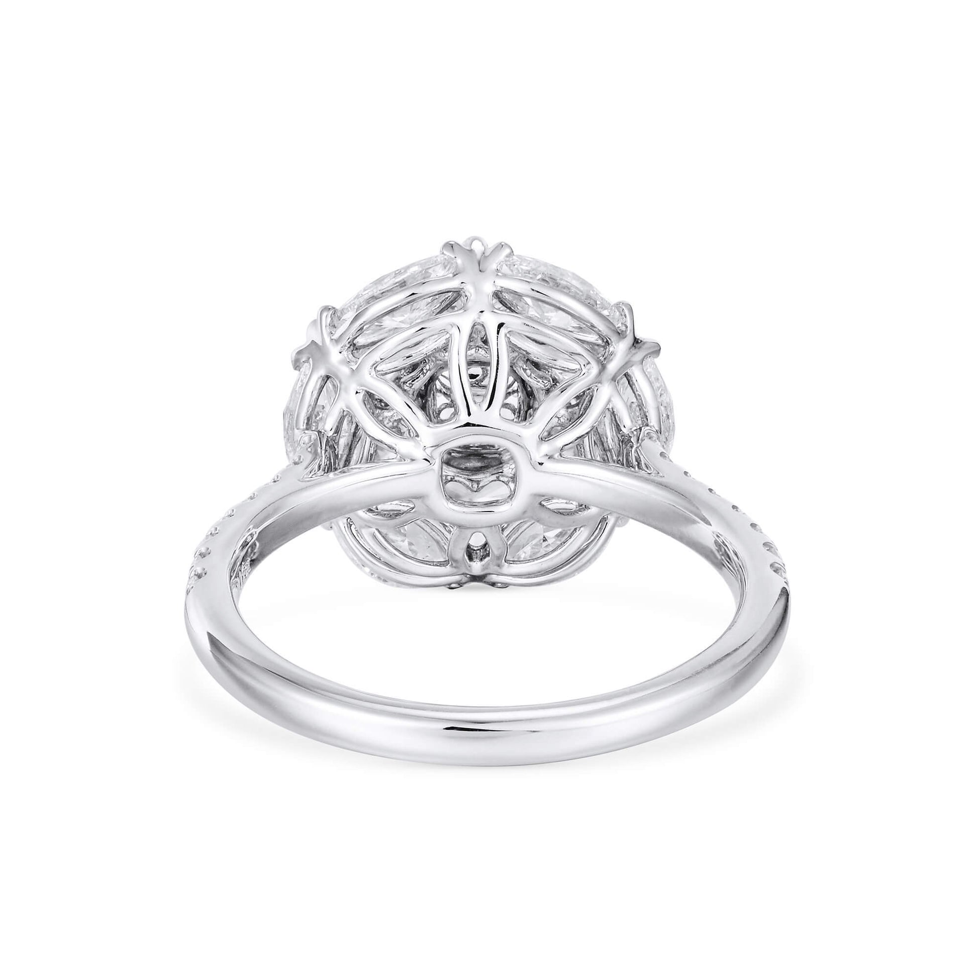 Very Light Pink Diamond Ring, 3.04 Ct. TW, Cushion shape, GIA Certified