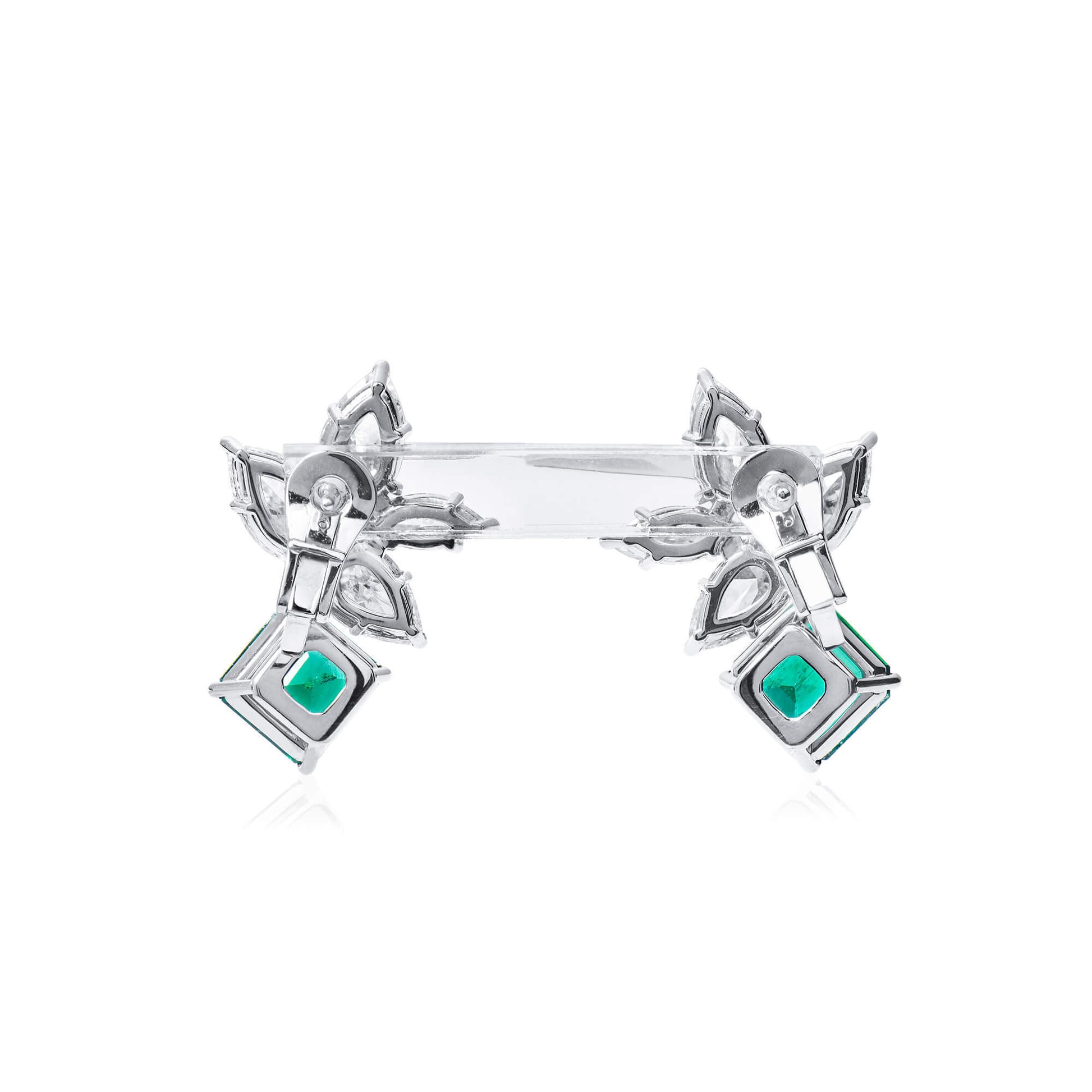 Vivid Green Colombian Emerald And Diamond Earrings, 3.66 Ct. (8.17 Ct. TW), JCEG01113090