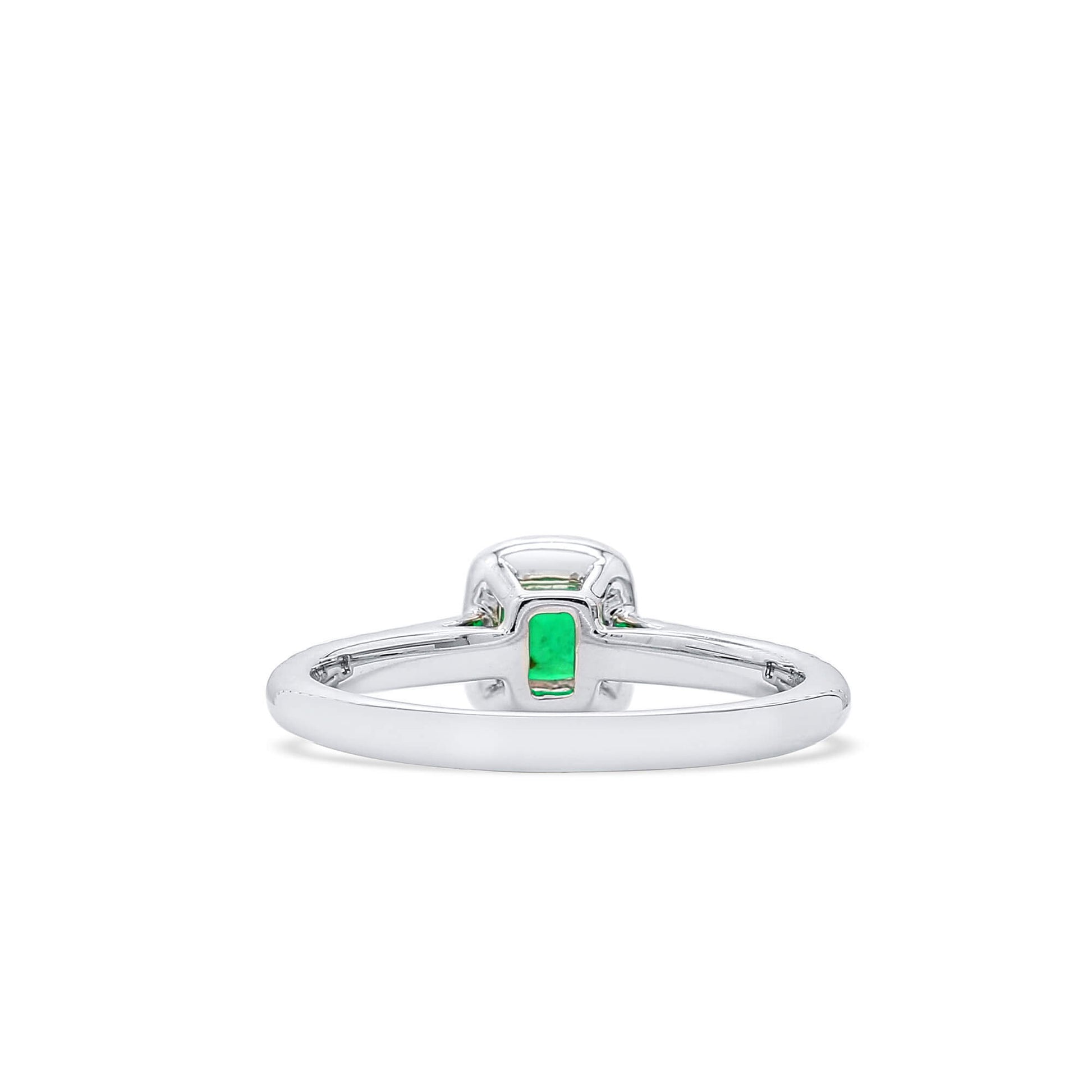 Vivid Green Emerald And Diamond Ring, 0.36 Ct. (0.58 Ct. TW), G2112020310