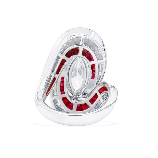 White Diamond and Ruby Ring, 4.30 Ct. (7.77 Ct. TW), GIA Certified 5221919332