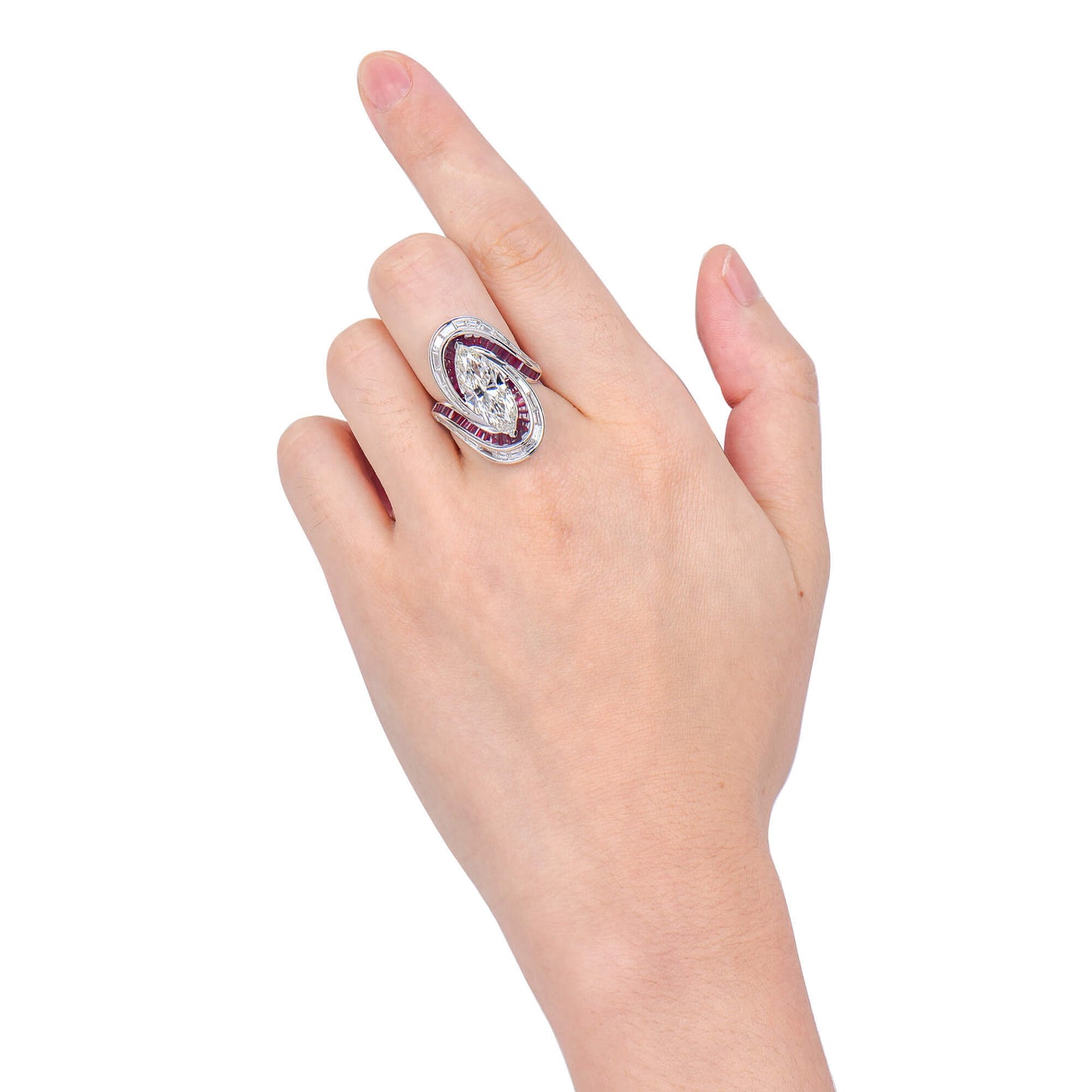 White Diamond and Ruby Ring, 4.30 Ct. (7.77 Ct. TW), GIA Certified 5221919332