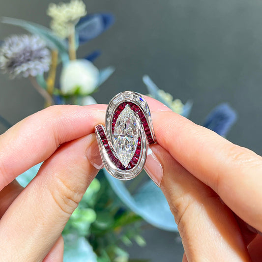 White Diamond and Ruby Ring, 4.30 Ct. (7.77 Ct. TW), GIA Certified 5221919332